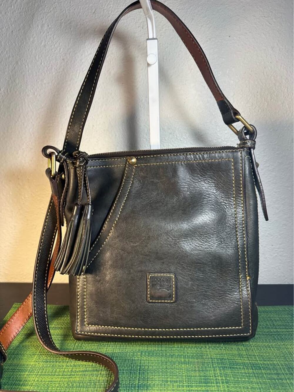 Dooney & Bourke Florentine Huntington Letter Carrier Crossbody Bag - Navy